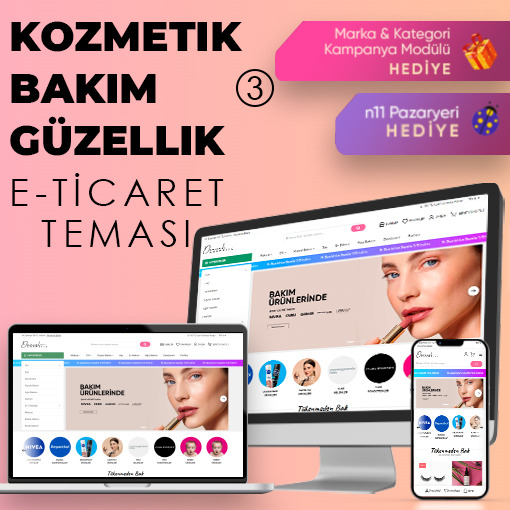 Kozmetik & Bakım E-Ticaret Konsept Yazılım 3