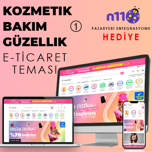 Kozmetik & Bakım & Güzellik E-Ticaret Konsept Yazılım 1