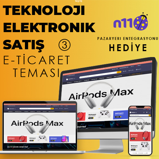 Teknoloji & Elektronik Satış E-Ticaret Konsept Yazılım 3