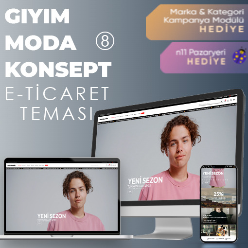 Giyim & Moda E-Ticaret Konsept Yazılım 8 