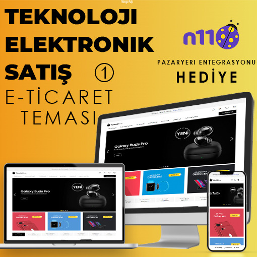 Teknoloji & Elektronik Satış E-Ticaret Konsept Yazılım 1 