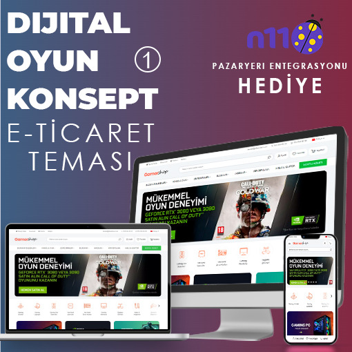 Dijital & Oyun E-Ticaret Konsept Yazılım 1